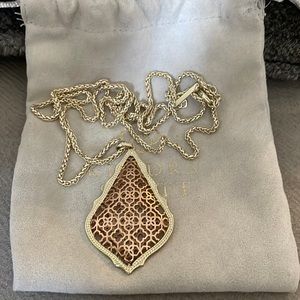Kendra Scott rose gold & gold long pendant necklace! Never worn